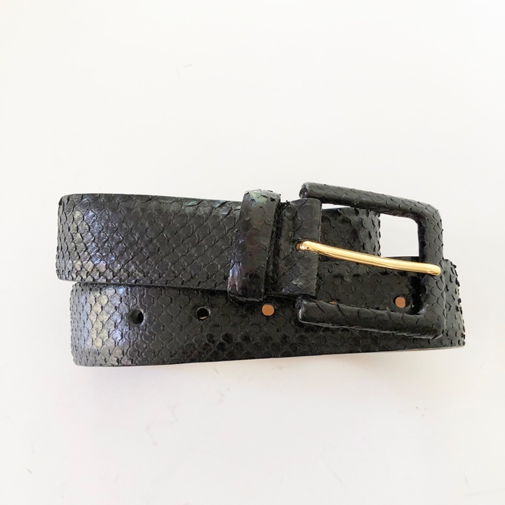 W. Kleinberg Python Belt With Covered Buckle_size… - image 1